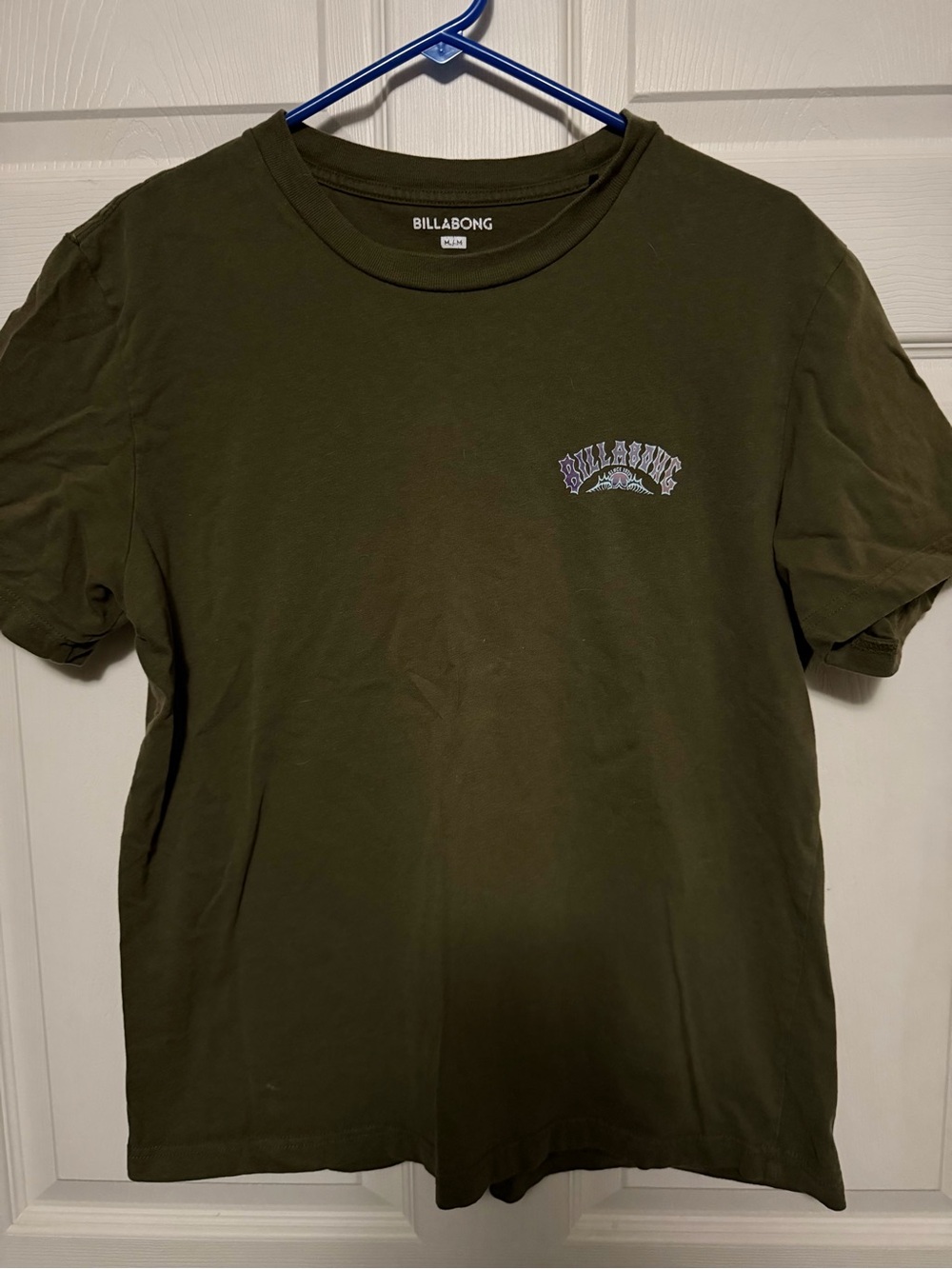 Billabong Olive Green Short Sleeve Tee with Chest Logo